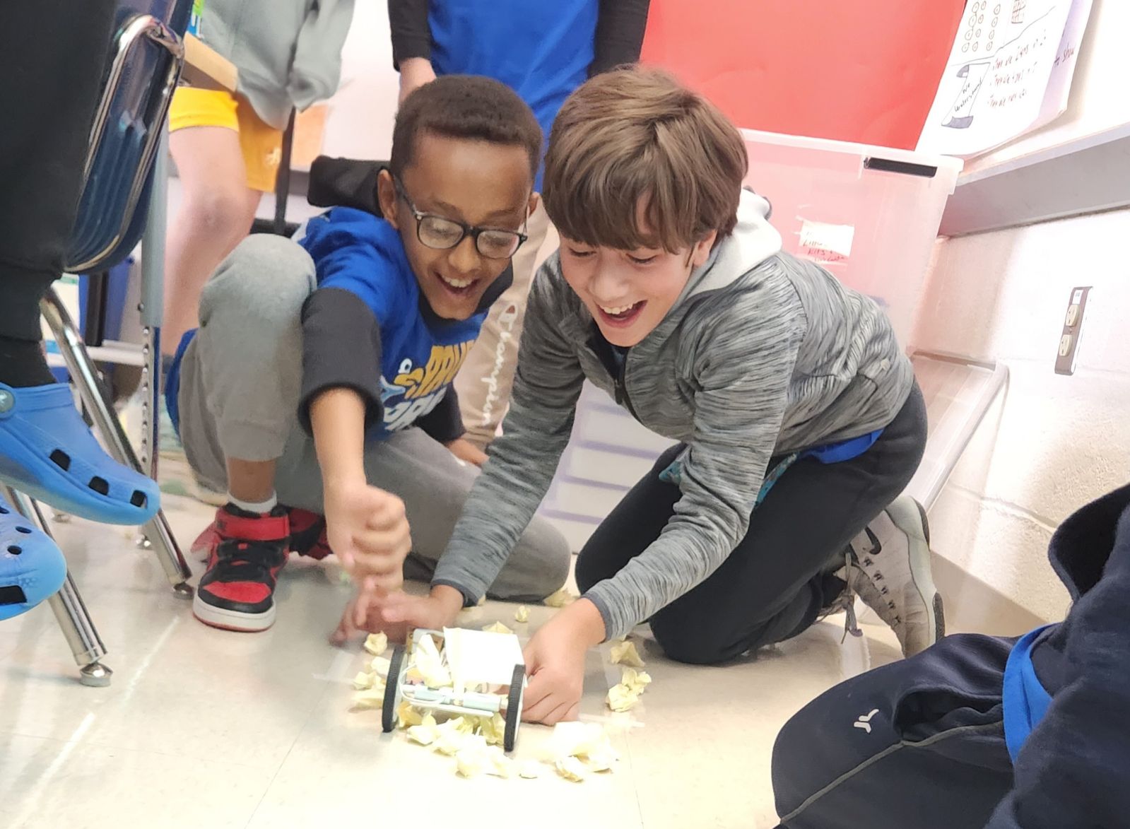 Students building in STEAM