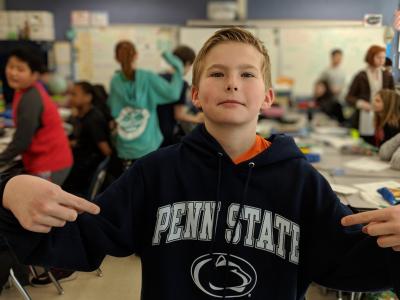 image of student with jersey
