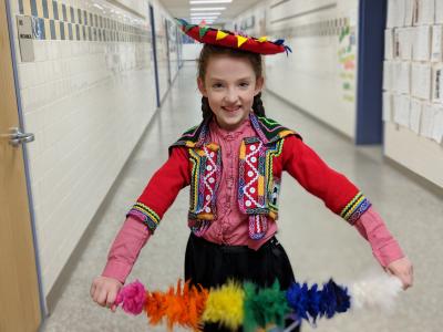 image of student wearing multicultural clothes