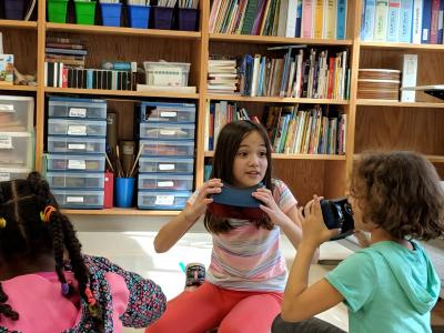 image of student using Google Expedition