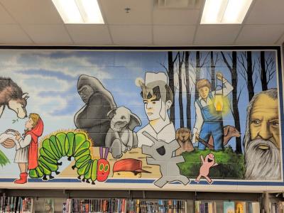 image of library mural