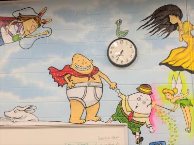 image of library mural