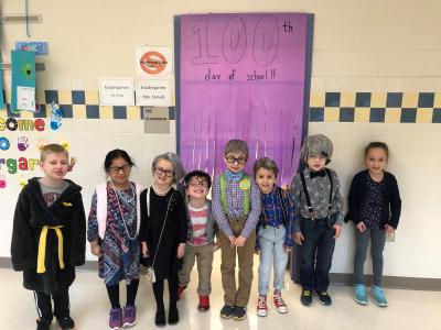 Kindergarten celebrates the 100th Day of school