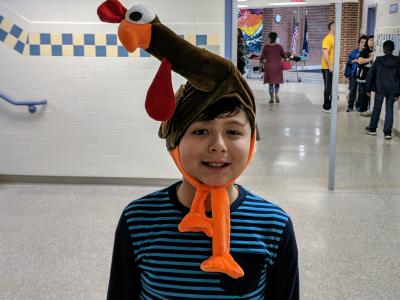 image of student wearing hat