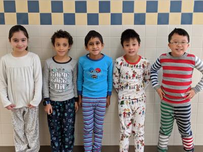  Student Wearing Pajamas for Read Across America Week 2019