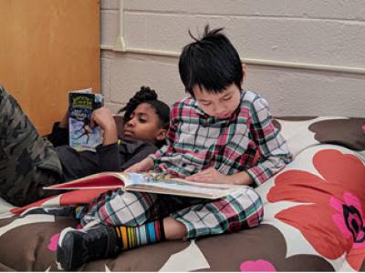  Student Wearing Pajamas for Read Across America Week 2019